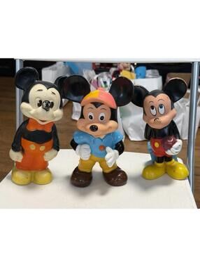 VTG 1960s Mickey Mouse Doll Walt Disney Productions Made In Japan Lot Of 3